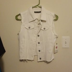 White denim vest (S)